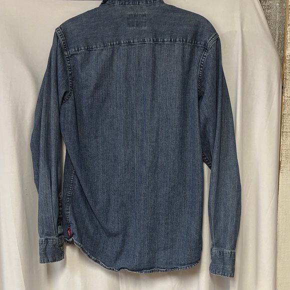Wrangler Blue Denim Long Sleeve Shirt - Picture 10 of 11